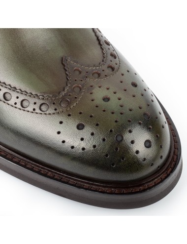 Men's green calfskin shoes