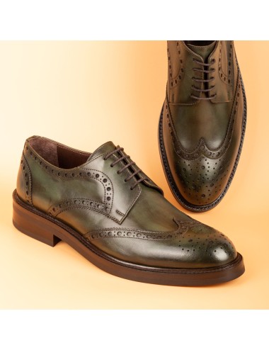 Men's green calfskin shoes