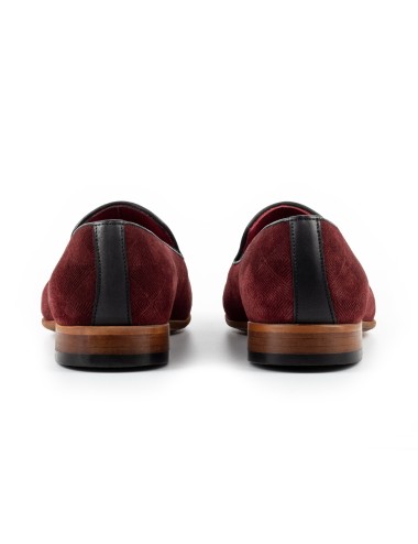 Men's Bordeaux suede tassel loafers