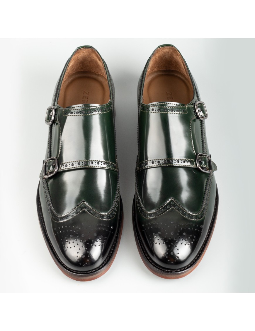 Men's Light Green Pair of Monk Shoes