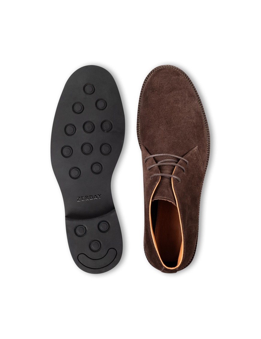 Men's Brown Calfskin Suede Shoes