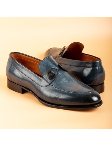 Men's Navy Slip-On Loafers