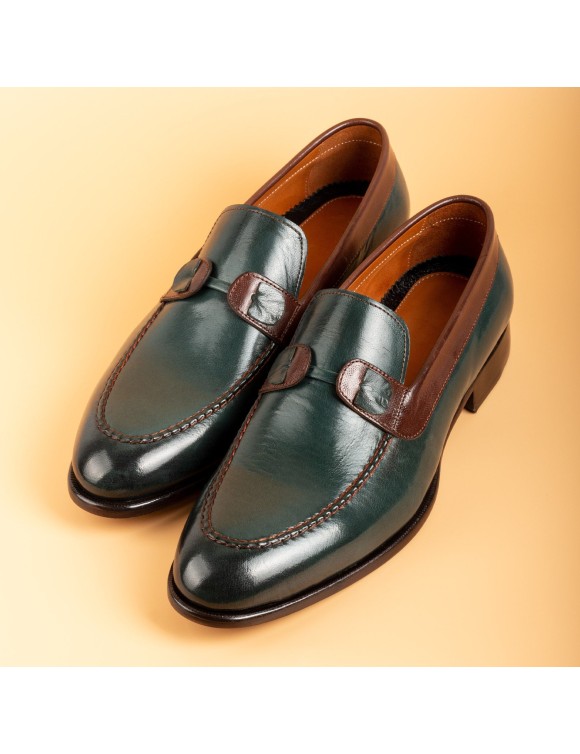 Men's Hardshell Buffalo Leather Slip-On Loafers