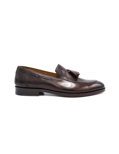 Men's brown calfskin tassel loafers