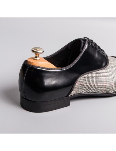 Men's Black Small Leather Oxford Shoes