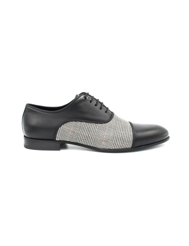 Men's Black Small Leather Oxford Shoes