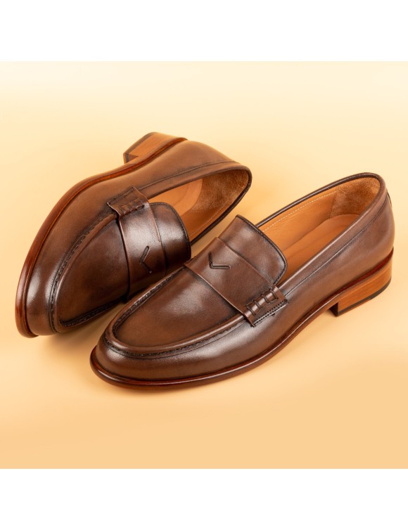 Men's Brown Slip-On Loafers