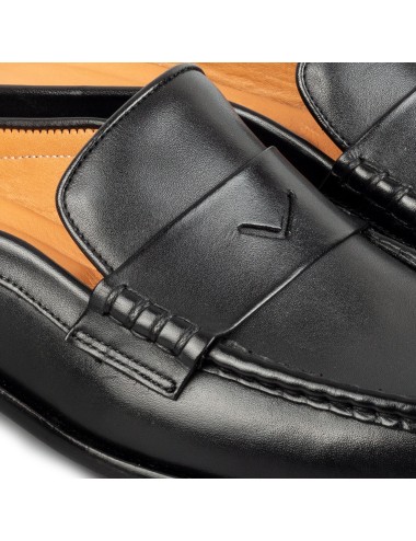 Men's Black Mules Calfskin Handmade Half Shoes