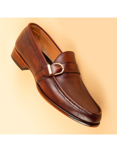 Men's Brown Single Monk Shoes