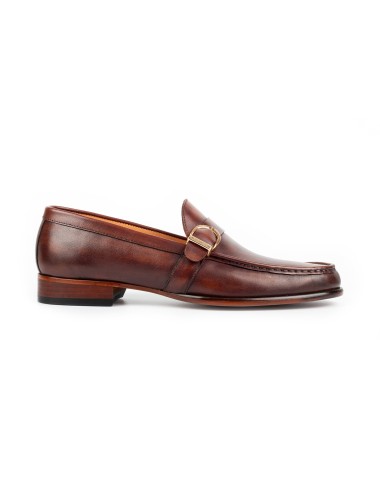 Men's Brown Single Monk Shoes