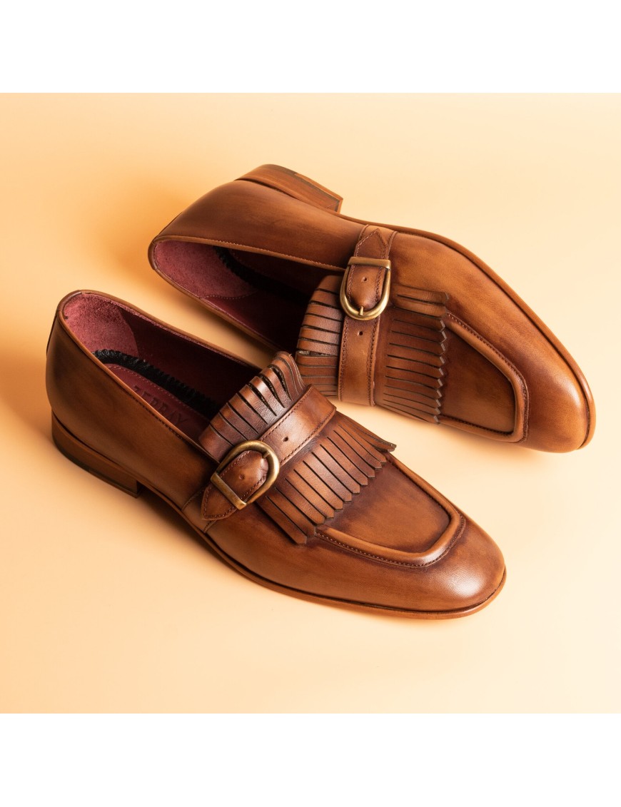 Men's Tobacco Single Monk Shoes