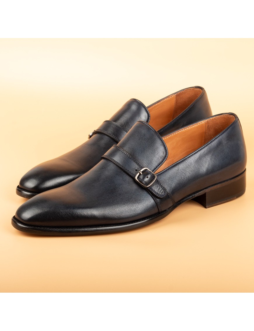 Men's Navy Handmade Dress Shoes