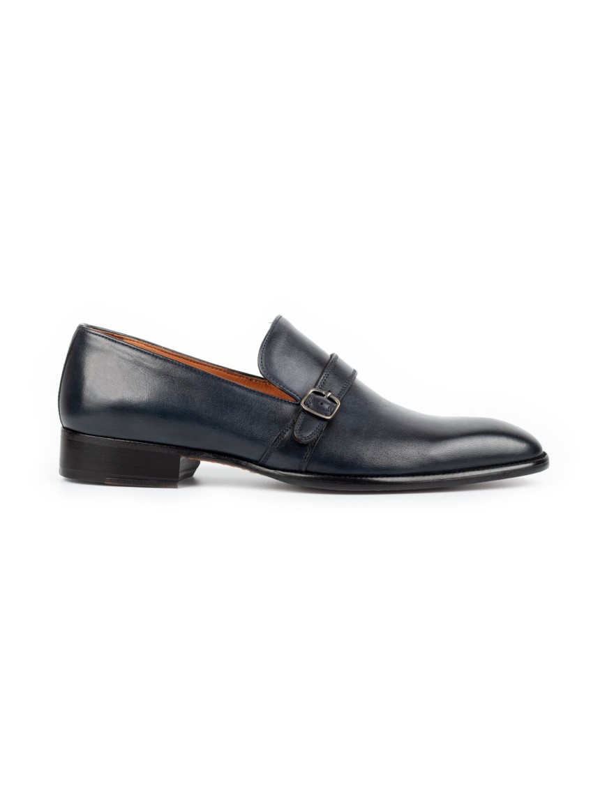 Men's Navy Handmade Dress Shoes