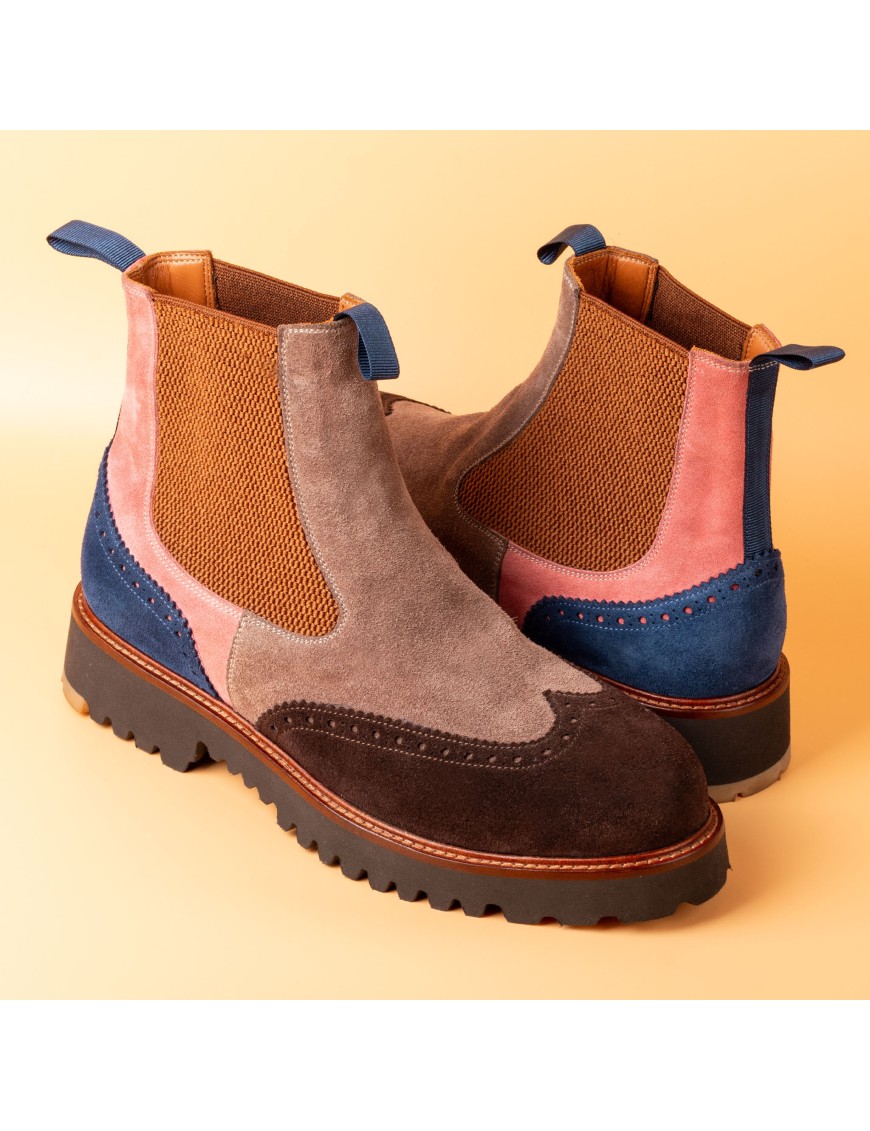 Men's Beige Handmade Chelsea Boots