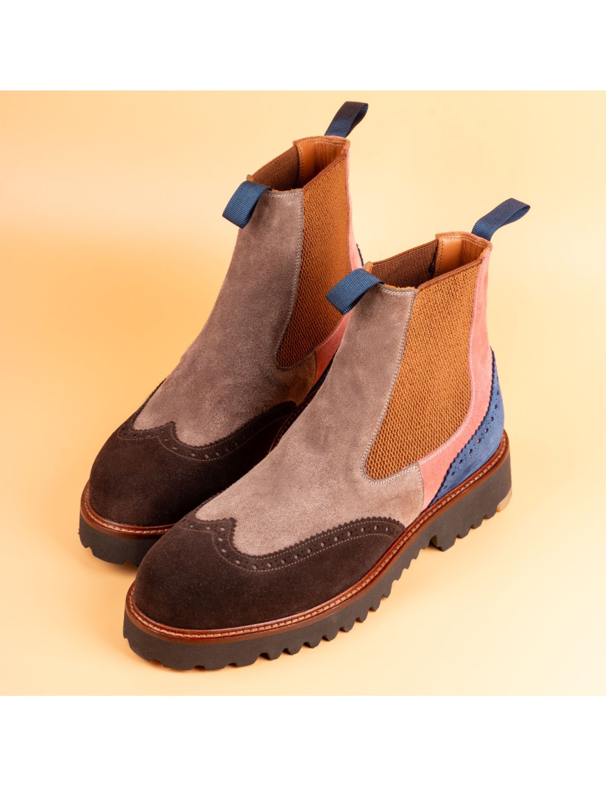 Men's Beige Handmade Chelsea Boots