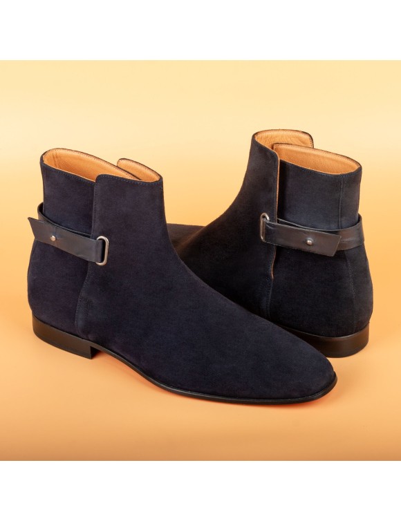 Men's Navy Suede Leather...