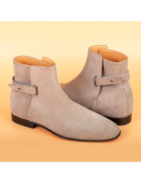 Men's Mink Suede Leather Handmade Solid Boots