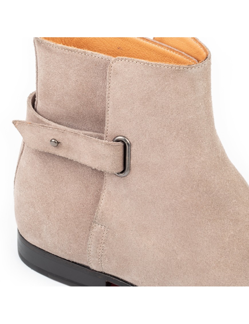 Men's Mink Suede Leather Handmade Solid Boots