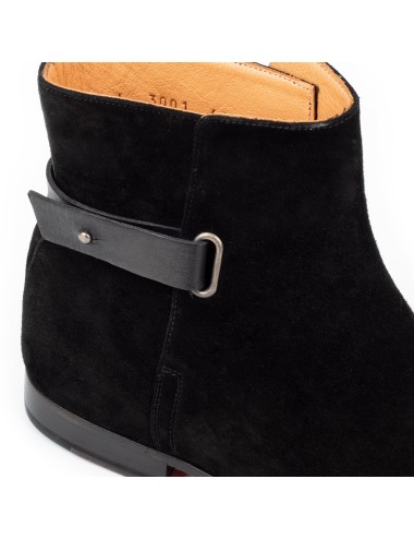 Men's Black Suede Leather Handmade Solid Boots